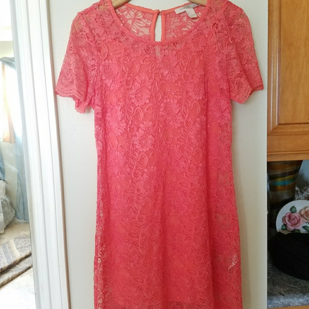 Forever 21 lace pink/peach dress